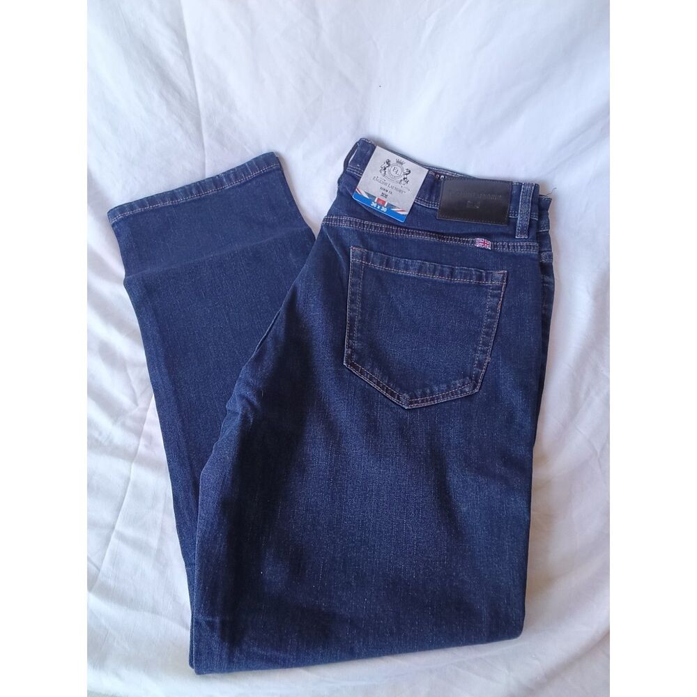 English Laundry Men's 36x30 Harrow Straight Leg Jeans Dark Wash